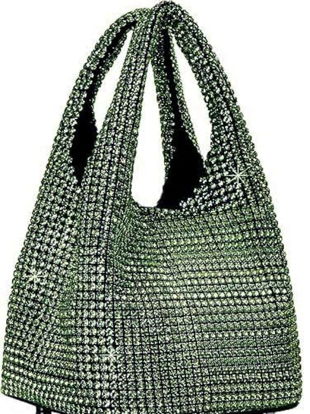 NWT Sparkling Bling SwarovskI Crystal Rhinestone Bucket Bag Shoulder Pur…